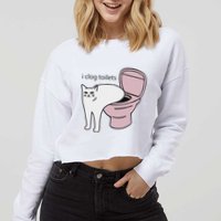 I Clog Toilets Cropped Pullover Crew