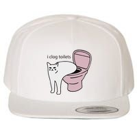 I Clog Toilets Wool Snapback Cap
