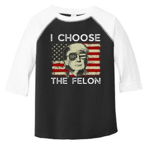 I Choose The Felon Funny Trump 2024 Republican Patriot Toddler Fine Jersey T-Shirt