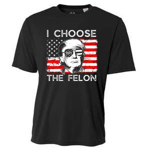 I Choose The Felon Funny Trump 2024 Republican Patriot Cooling Performance Crew T-Shirt