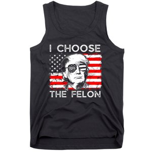 I Choose The Felon Funny Trump 2024 Republican Patriot Tank Top