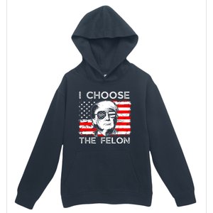 I Choose The Felon Funny Trump 2024 Republican Patriot Urban Pullover Hoodie