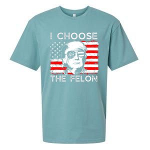 I Choose The Felon Funny Trump 2024 Republican Patriot Sueded Cloud Jersey T-Shirt