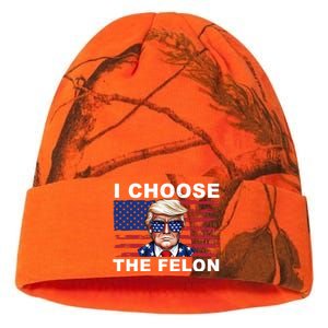 I Choose The Felon Funny Trump 2024 Republican Patriot Kati Licensed 12" Camo Beanie