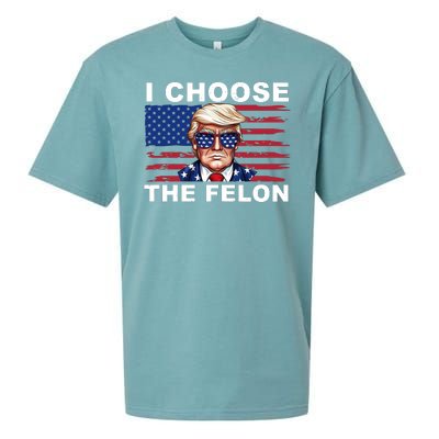 I Choose The Felon Funny Trump 2024 Republican Patriot Sueded Cloud Jersey T-Shirt