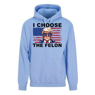 I Choose The Felon Funny Trump 2024 Republican Patriot Unisex Surf Hoodie