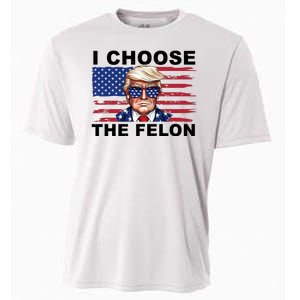 I Choose The Felon Funny Trump 2024 Republican Patriot Cooling Performance Crew T-Shirt