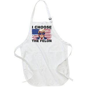 I Choose The Felon Funny Trump 2024 Republican Patriot Full-Length Apron With Pockets