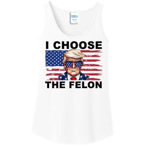 I Choose The Felon Funny Trump 2024 Republican Patriot Ladies Essential Tank