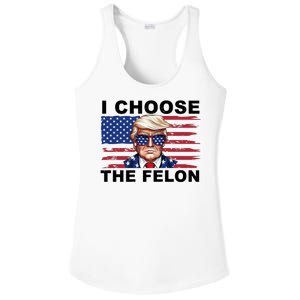 I Choose The Felon Funny Trump 2024 Republican Patriot Ladies PosiCharge Competitor Racerback Tank