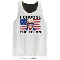 I Choose The Felon Funny Trump 2024 Republican Patriot Mesh Reversible Basketball Jersey Tank