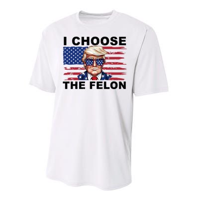 I Choose The Felon Funny Trump 2024 Republican Patriot Performance Sprint T-Shirt