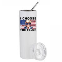 I Choose The Felon Funny Trump 2024 Republican Patriot Stainless Steel Tumbler