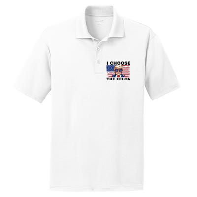 I Choose The Felon Funny Trump 2024 Republican Patriot PosiCharge RacerMesh Polo