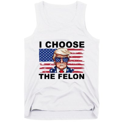 I Choose The Felon Funny Trump 2024 Republican Patriot Tank Top