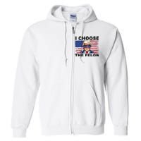 I Choose The Felon Funny Trump 2024 Republican Patriot Full Zip Hoodie