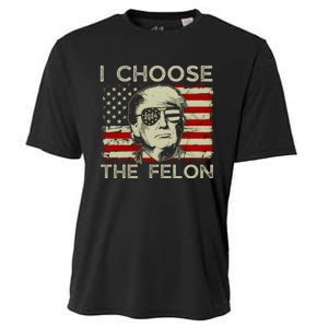 I Choose The Felon Funny Trump 2024 Republican Patriot Cooling Performance Crew T-Shirt