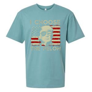 I Choose The Felon Funny Trump 2024 Republican Patriot Sueded Cloud Jersey T-Shirt