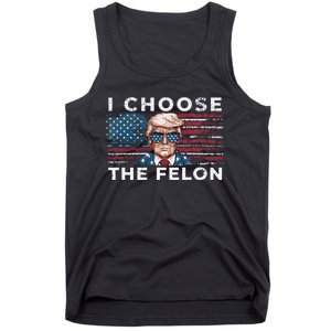 I Choose The Felon Funny Trump 2024 Republican Patriot Tank Top