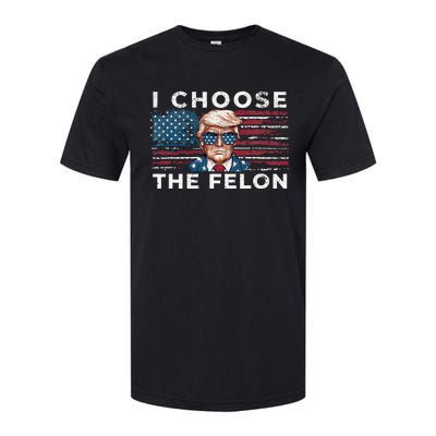 I Choose The Felon Funny Trump 2024 Republican Patriot Softstyle CVC T-Shirt