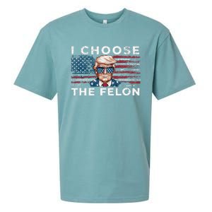 I Choose The Felon Funny Trump 2024 Republican Patriot Sueded Cloud Jersey T-Shirt