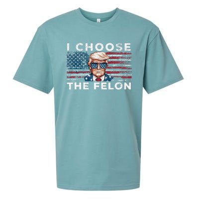 I Choose The Felon Funny Trump 2024 Republican Patriot Sueded Cloud Jersey T-Shirt