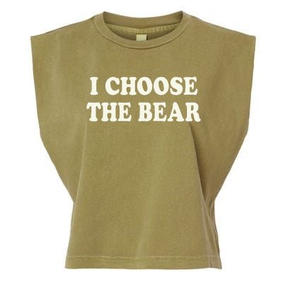 I Choose The Bear Garment-Dyed Women's Muscle Tee