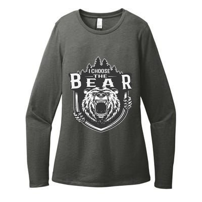 I Choose The Bear In The Woods Womens CVC Long Sleeve Shirt