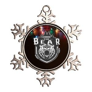 I Choose The Bear In The Woods Metallic Star Ornament