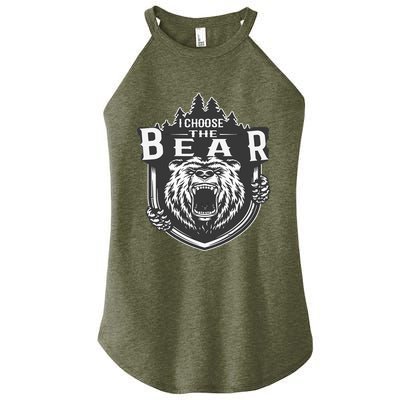 I Choose The Bear In The Woods Women's Perfect Tri Rocker Tank