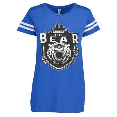 I Choose The Bear In The Woods Enza Ladies Jersey Football T-Shirt