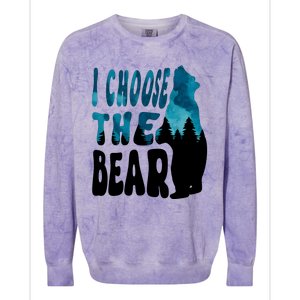 I Choose The Bear 2024 Bear In The Camp Trending Colorblast Crewneck Sweatshirt