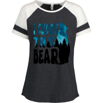 I Choose The Bear 2024 Bear In The Camp Trending Enza Ladies Jersey Colorblock Tee