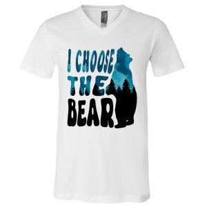 I Choose The Bear 2024 Bear In The Camp Trending V-Neck T-Shirt