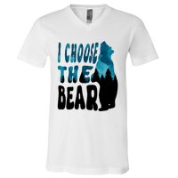 I Choose The Bear 2024 Bear In The Camp Trending V-Neck T-Shirt