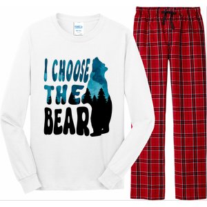 I Choose The Bear 2024 Bear In The Camp Trending Long Sleeve Pajama Set