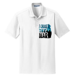 I Choose The Bear 2024 Bear In The Camp Trending Dry Zone Grid Polo