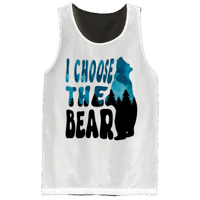 I Choose The Bear 2024 Bear In The Camp Trending Mesh Reversible Basketball Jersey Tank