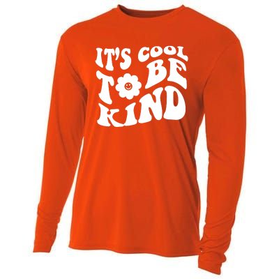 It's Cool To Be Kind Retro Quote Cooling Performance Long Sleeve Crew