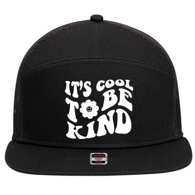 It's Cool To Be Kind Retro Quote 7 Panel Mesh Trucker Snapback Hat