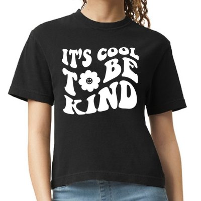 It's Cool To Be Kind Retro Quote Comfort Colors Boxy T-Shirt