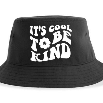 It's Cool To Be Kind Retro Quote Sustainable Bucket Hat