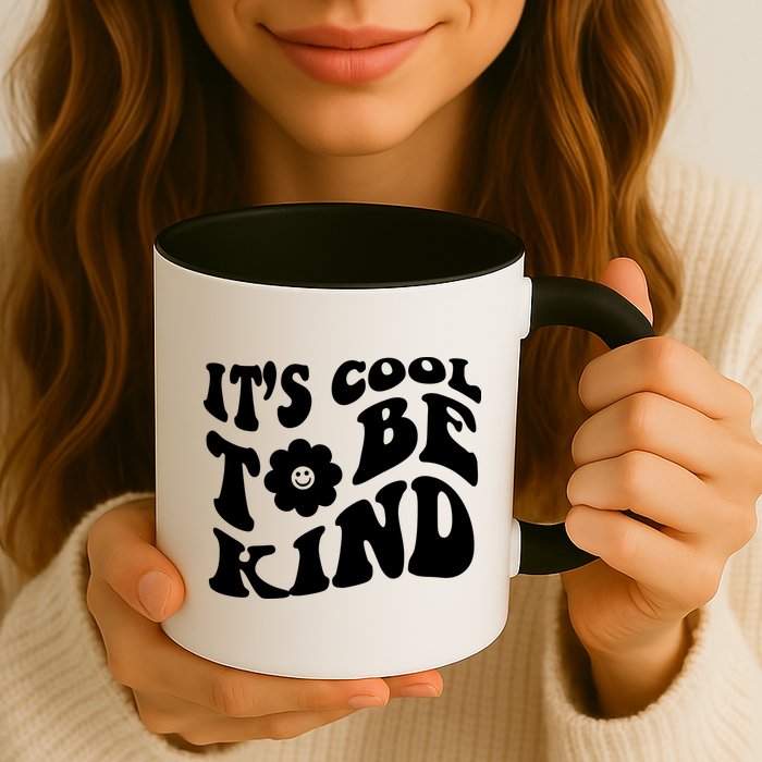 It's Cool To Be Kind Retro Quote Mug