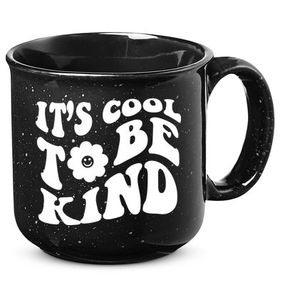 It's Cool To Be Kind Retro Quote 15oz Campfire Ceramic Mug