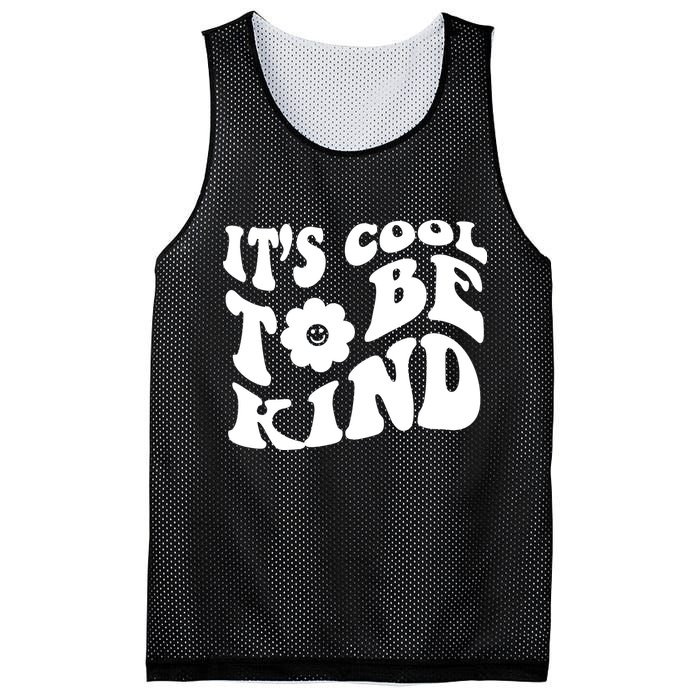 It's Cool To Be Kind Retro Quote Mesh Reversible Basketball Jersey Tank