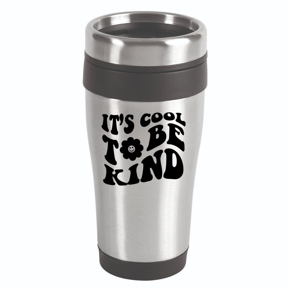It's Cool To Be Kind Retro Quote 16oz Travel Tumbler