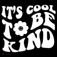 It's Cool To Be Kind Retro Quote Sustainable Knit Beanie
