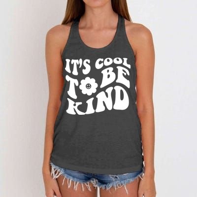 It's Cool To Be Kind Retro Quote Women's Knotted Racerback Tank