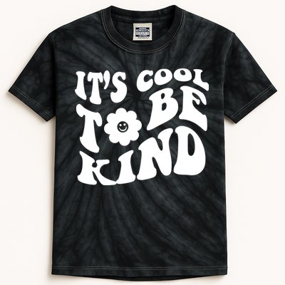 It's Cool To Be Kind Retro Quote Kids Tie-Dye T-Shirt
