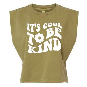 It's Cool To Be Kind Retro Quote Garment-Dyed Women's Muscle Tee